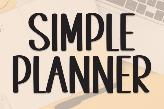 Simple Planner Font